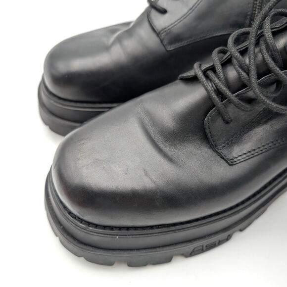 Ash Elton Platform Lug Sole Combat Boots Lace-Up Women's Black Size US9 EU40 - Picture 6 of 13